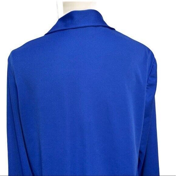 Vintage Blair Women Top Shirt Navy Blue Medium Button Down - Picture 6 of 9